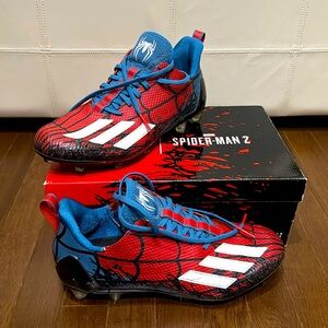 Men’s Adizero 12.0 Marvel Spider-Man 2 Football cleats Size 10.5